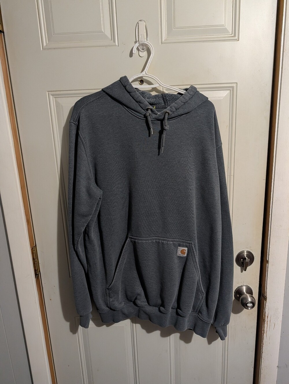 Carhartt Charcoal Gray Pullover Hoodie with Kangaroo Pocket